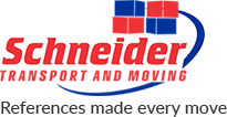 A logo of schneider port and service